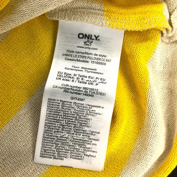ONLY our stories Yellow Striped Knit Pullover - Picture 5 of 8